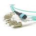 MPO-OM3-LC-12F-XX MPO-OM3轉LC-12F光纖跳線 分支跳線 OM3萬兆多模光纖跳線 12芯 MPO多模萬兆OM3 IDC定制MTP雙工40/100G數據鎧裝成品模塊連接跳線